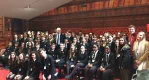 John Baron MP welcomes students from Mayflower High School to Parliament