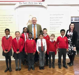 John Baron MP visits St Anne Line Junior School, Basildon