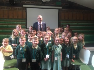 John with students at the Parliamentary Education Centre