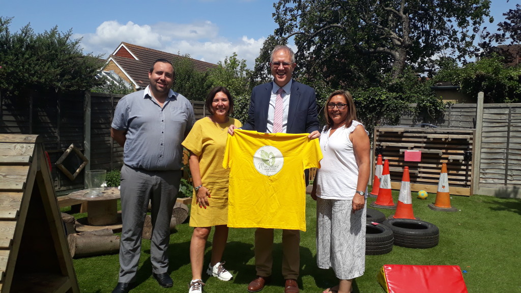 John Baron MP visits Munchkins Nursery and Pre-School, Laindon